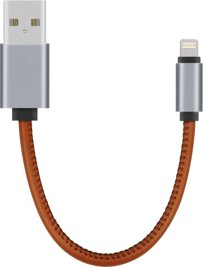 tizum 8 Pin Lightning 0.23 Meter Faux Leather (dpark Series) Fast Charging & Data Sync 0.23 m Lightning Cable