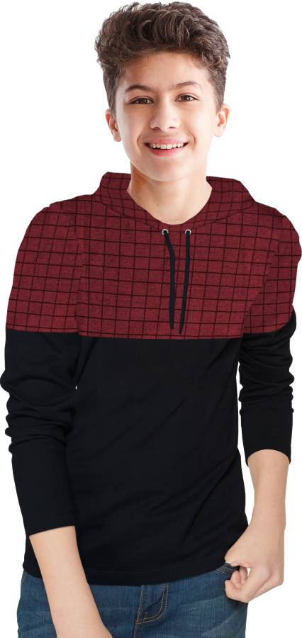 Boys Checkered Pure Cotton T Shirt Price in India