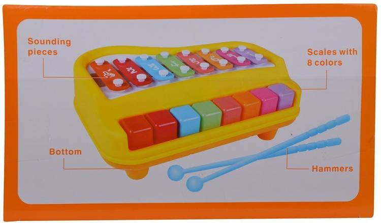 Tenmar Xylophone 2-in-1 Premium Piano 5 Key Scale Musical Toy For Kids - 505