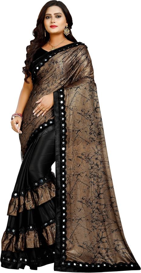 Printed Fashion Lycra Blend Saree Price in India
