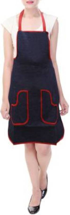 ShopStore Denim Home Use Apron - Free Size