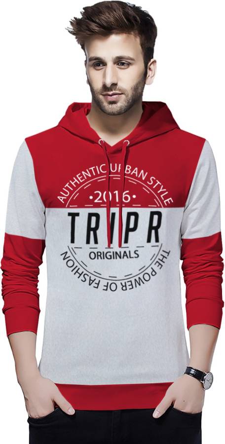 Typography Men Hooded Neck Multicolor T-Shirt Price in India