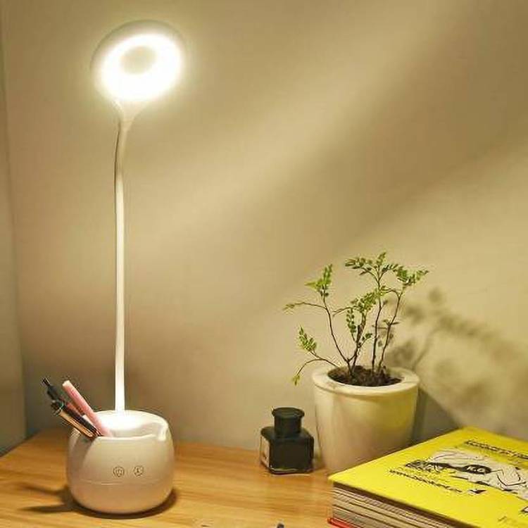 IDOLESHOP Long Arm Study Desk Light with 3 Shades Touch Control Light Advanced Pen and Mobile Holder Design Table Lamp