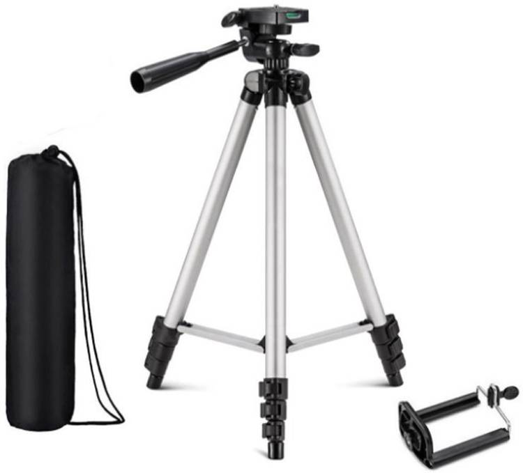 KBOOM Camera 3110 Tripod Stand Mobile Phone Mini Portable Lightweight Aluminum Tripod with Mobile Phone holder Tripod