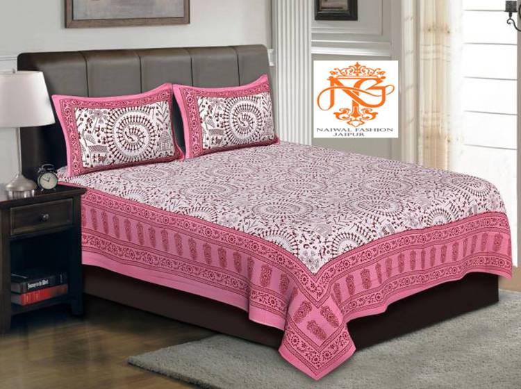 DrapDLit 151 TC Cotton Double 3D Printed Bedsheet