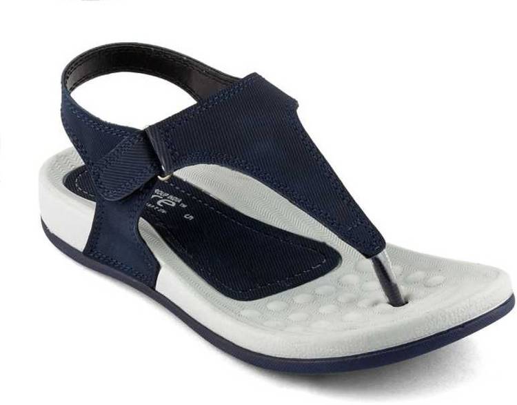 Women Navy Flats Sandal Price in India