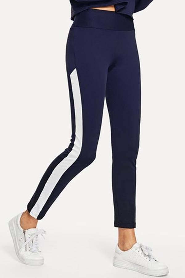 Solid Women Blue Tights Price in India