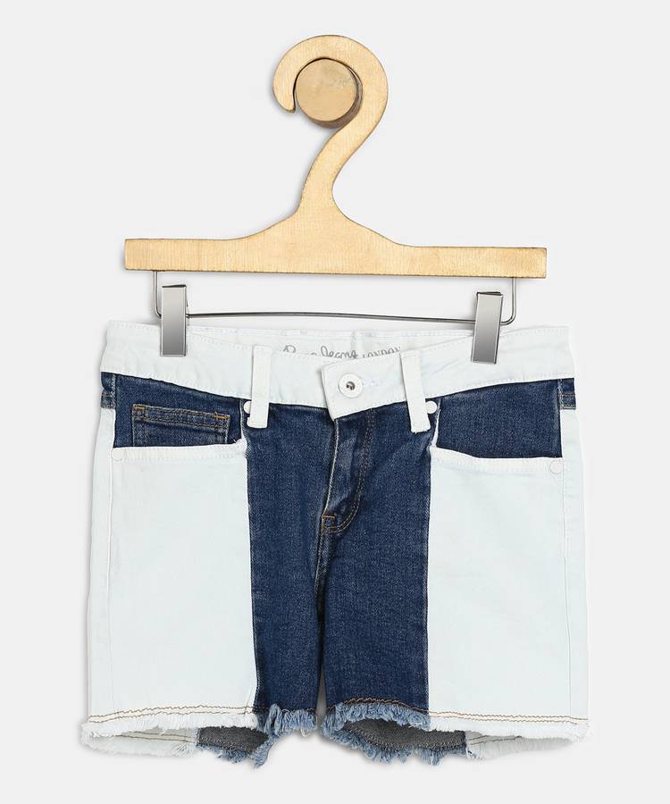 Short For Girls Casual Solid Cotton Blend
