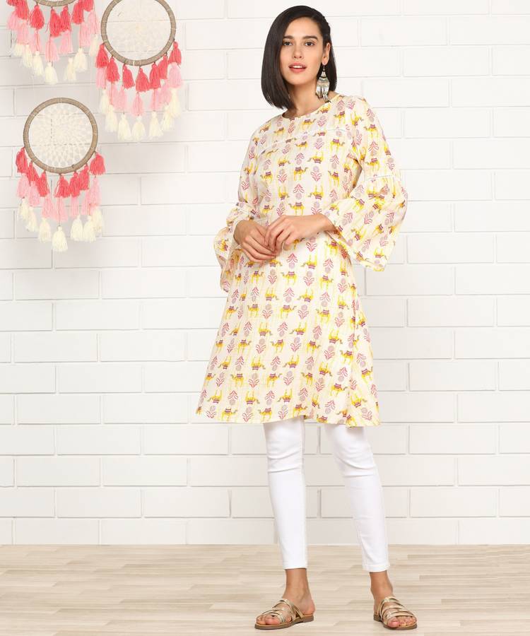 Indie Collection Printed Women A-line Kurta