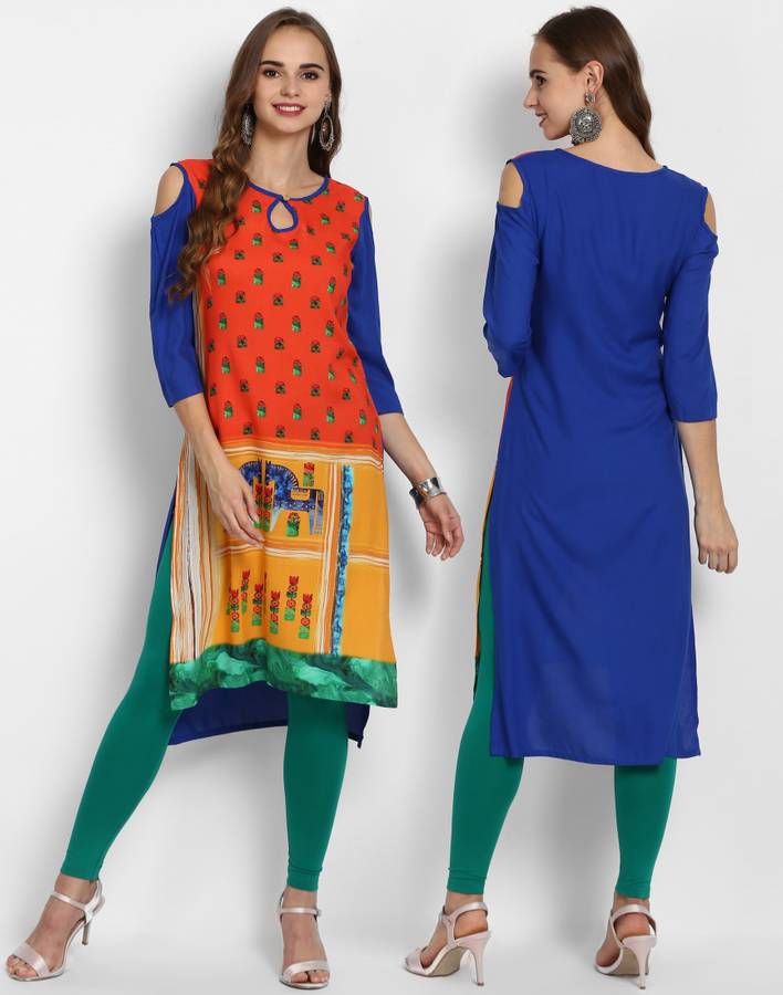 Floral Print Women Straight Kurta