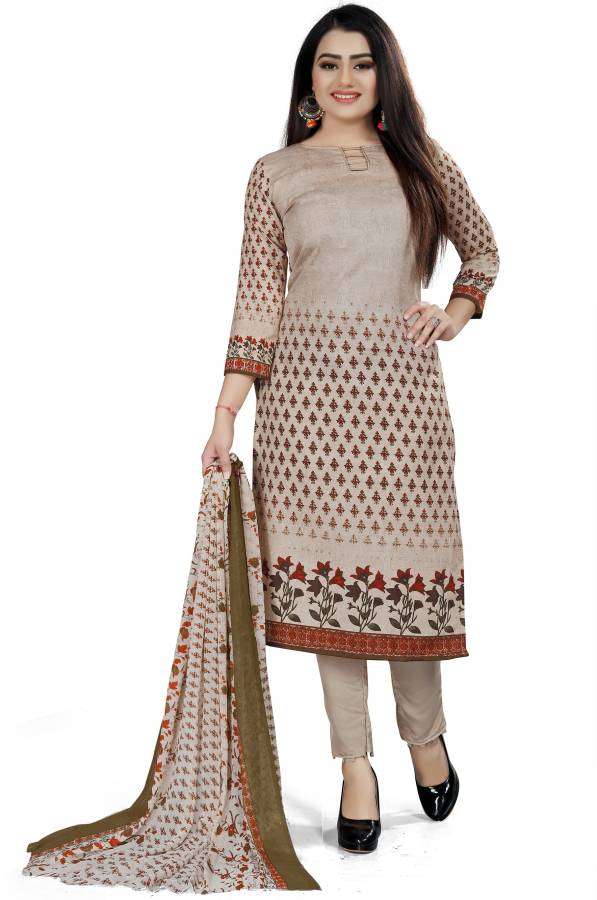 Unstitched Cotton Salwar Suit Material Printed Price in India
