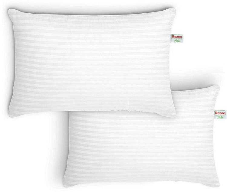 Rozec Microfibre Stripes Sleeping Pillow Pack of 2