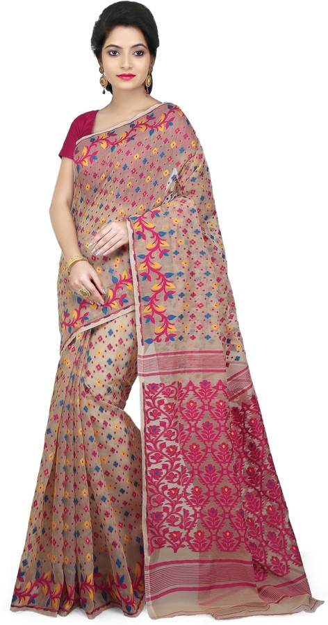 Woven Jamdani Cotton Silk Saree