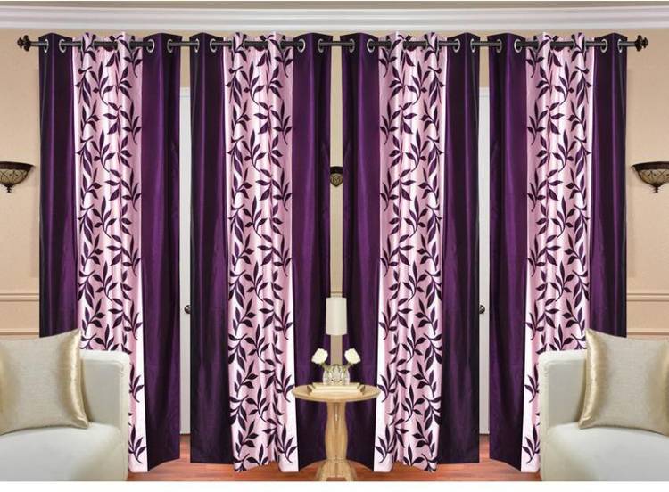 Kingly Home 214 cm (7 ft) Polyester Door Curtain (Pack Of 4)