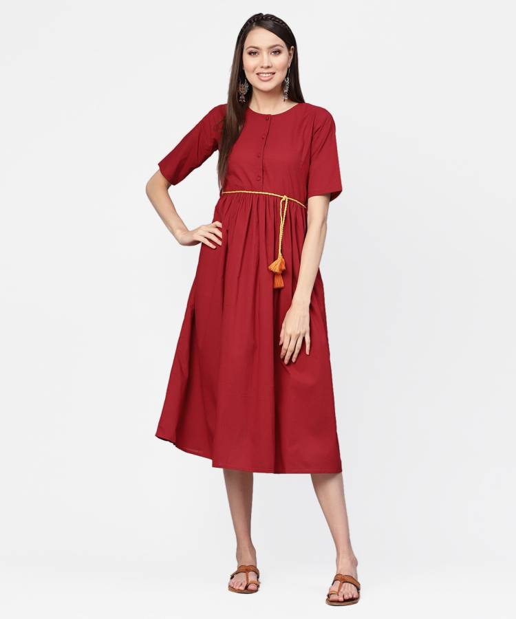 Women Ethnic Dress Red Dress Price in India