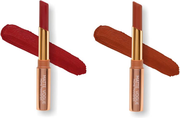 Me-On Matte Vogue (14 Cherry Kiss , 16 True Brown) Price in India