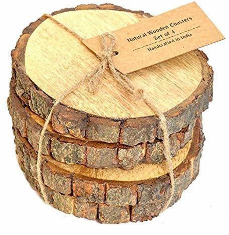 CASA DECOR Round Wood Coaster