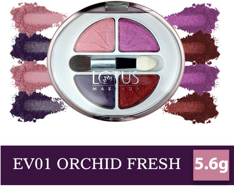 LOTUS MAKE - UP Ecostay Velvet Eye Shadow Palette, Eye Color Powder Makeup 5.6 g Price in India