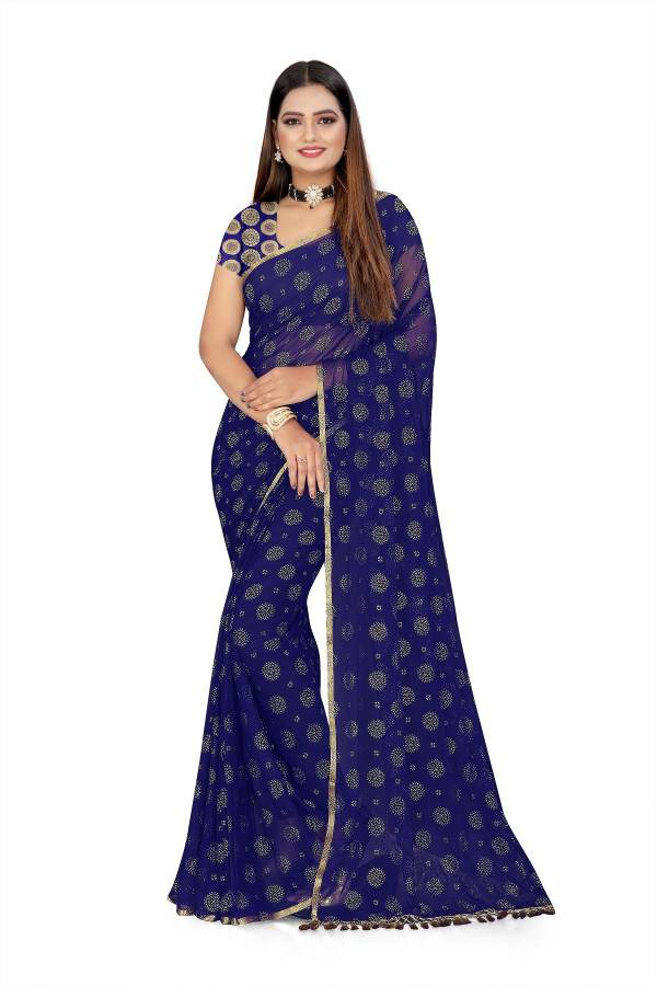 Embellished Daily Wear Chiffon Saree Price in India