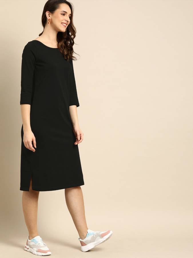 Women Sheath Black Dress Price in India