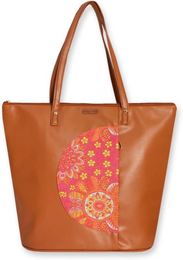 Women Tan Shoulder Bag - Extra Spacious Price in India