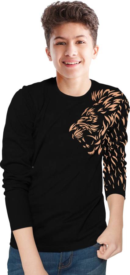 Boys Printed Pure Cotton T Shirt Price in India