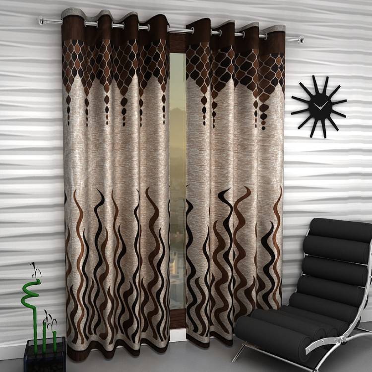 Home Sizzler 214 cm (7 ft) Polyester Door Curtain (Pack Of 2)