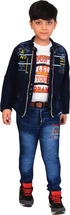 Boys Casual Jacket Jeans, T-shirt