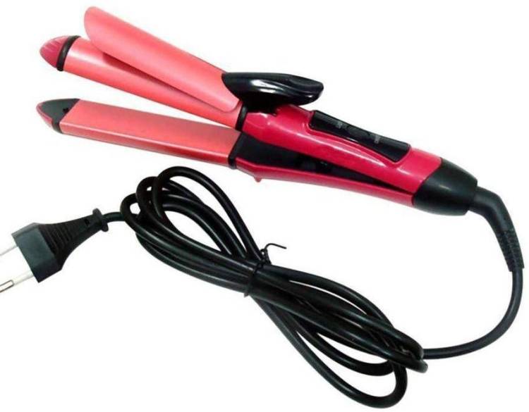 NP SERIES 2 In 1 Hair Beauty Set Curl & Straight Slim Stylish NHC-2009 2in1 Temperature Control Hair Straightener curler 43 Hair Straightener Price in India