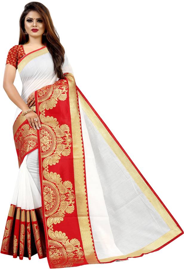 Woven Chanderi Cotton Silk Saree