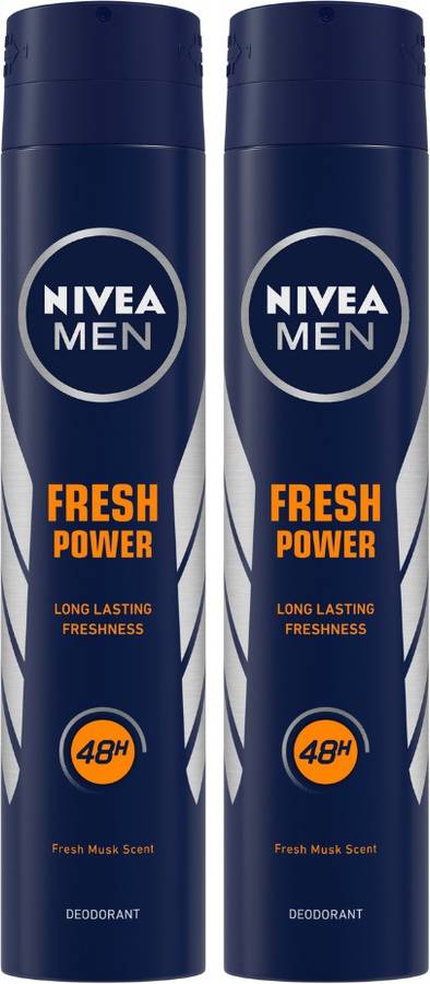 Nivea MEN Deodorant, Fresh Power, 200ml (Pack of 2) Body Spray  -  For Men Price in India