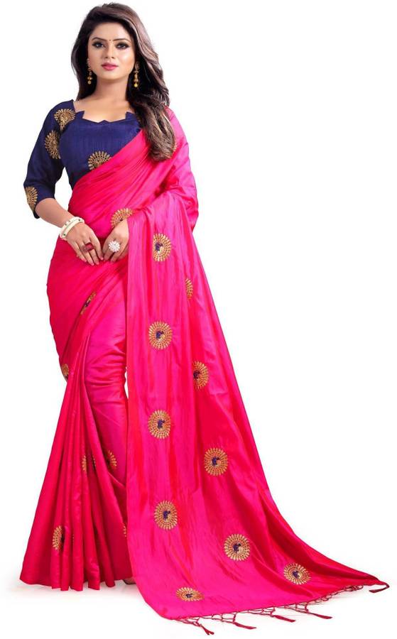 Embroidered Fashion Poly Silk Saree
