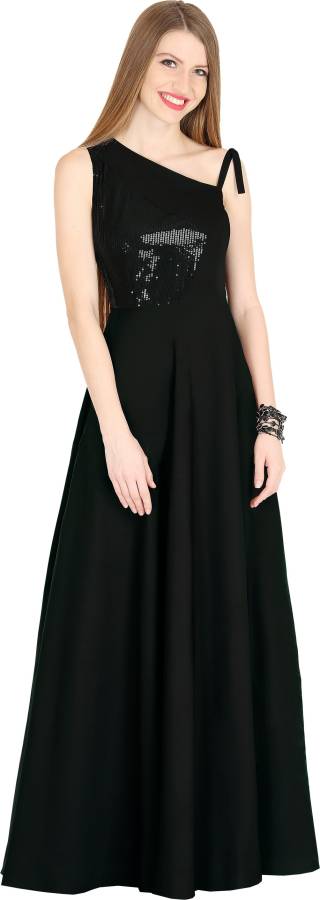 Women Gown Black Dress Price in India