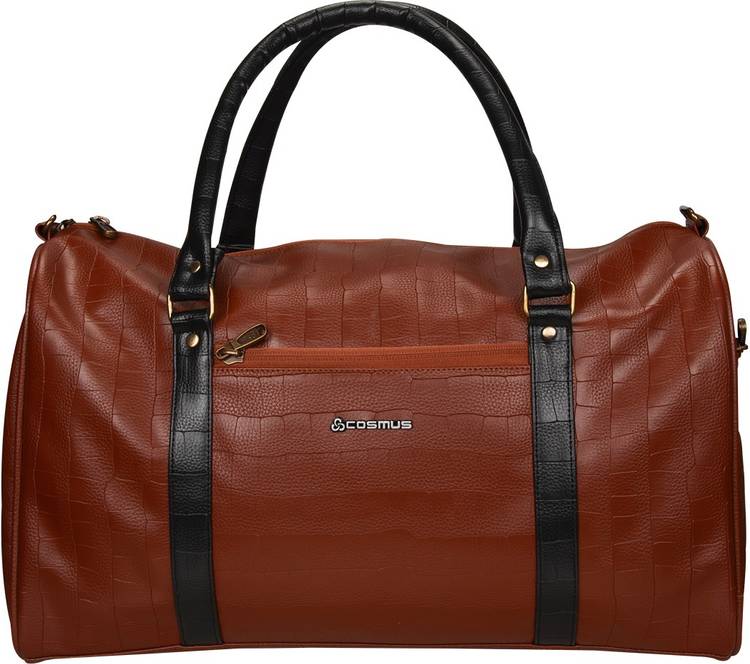 Cosmus Cabin size Duffle bag - Bahamas Tan PU 30 Litre Stylish Tan duffle bag Travel Duffel Bag