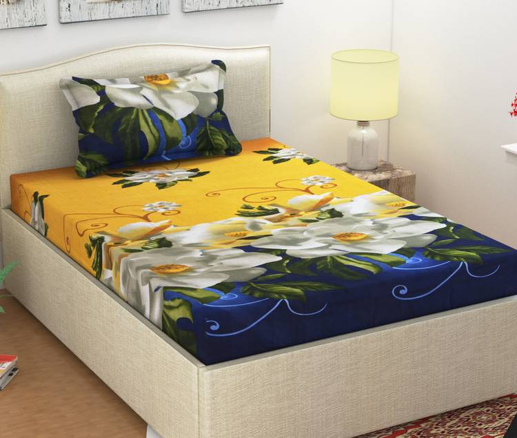 MONIKA 154 TC Cotton Single, Double Floral Bedsheet