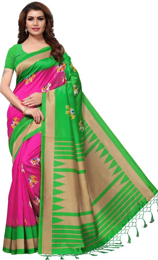 Printed Fashion Tussar Silk Saree Price in India