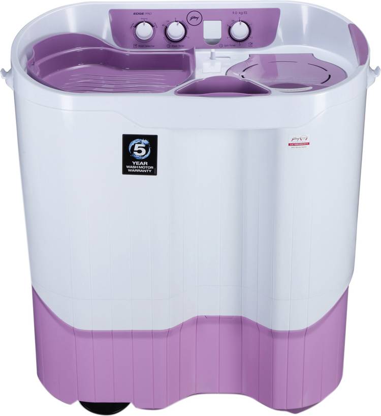 Godrej 9 kg Semi Automatic Top Load White, Purple