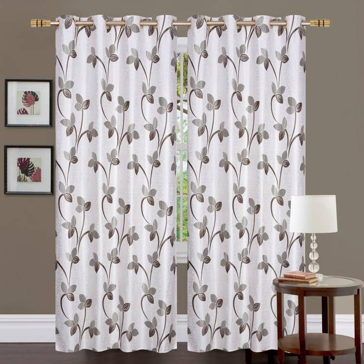 Kiara Creations 153 cm (5 ft) Polyester Window Curtain (Pack Of 2)