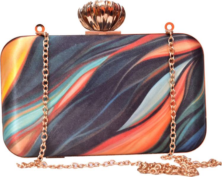 Party, Casual Multicolor  Clutch Price in India