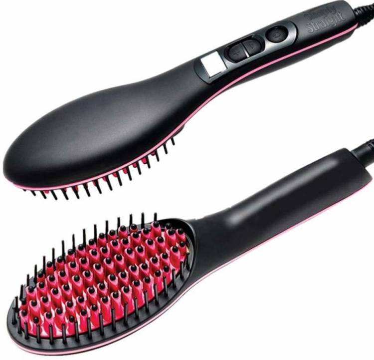 TRENDJOES Hair Straightener Brush Brush Comb Irons Come With LCD Display Hair Straightener Brush Price in India