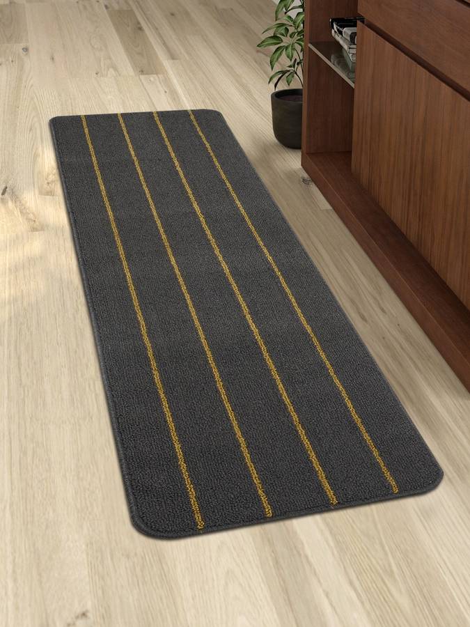 Saral Home Grey Polyester Runner