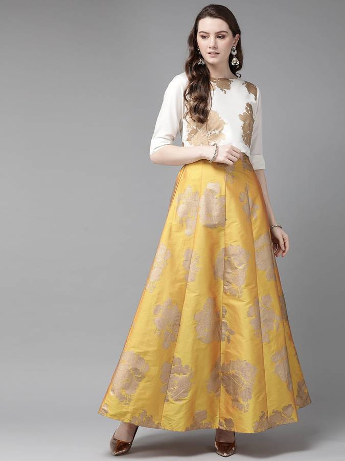 Printed Stitched Lehenga & Crop Top Price in India