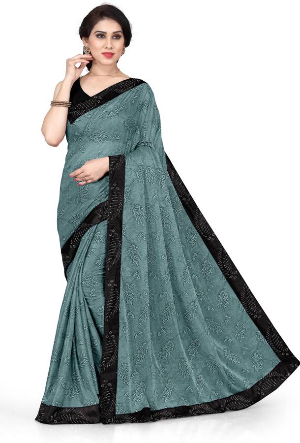 Woven, Embellished Fashion Lycra Blend Saree