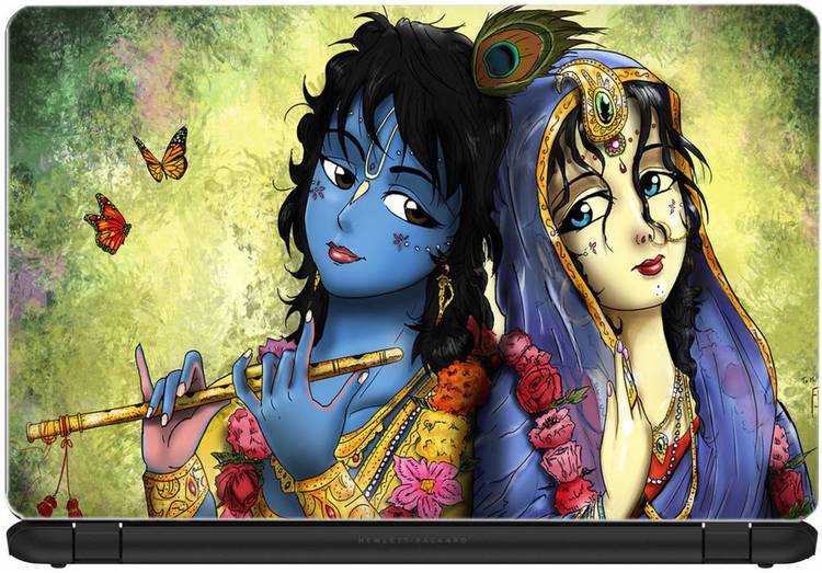 Gallery 83 ® Radha Krishna Exclusive High Quality Laptop Decal, laptop skin, laptop sticker 15.6 inch (15 x 10) Inch BB_skin_5021new Vinyl Laptop Decal 15.6