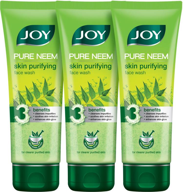 Joy Pure Neem Purifying (Pack of 3 x 100 ml) Face Wash Price in India