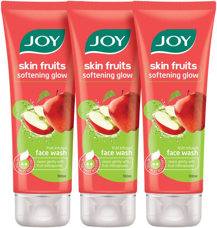 Joy Skin Fruits Softening Glow Apple (Pack of 3 x 100 ml) Face Wash Price in India