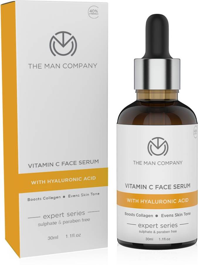 The Man Company 40% Vitamin C Face with Hyaluronic Acid for Brightening and AntiAging