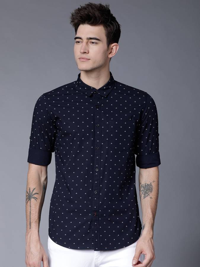 Men Printed Casual Tie up Shirt