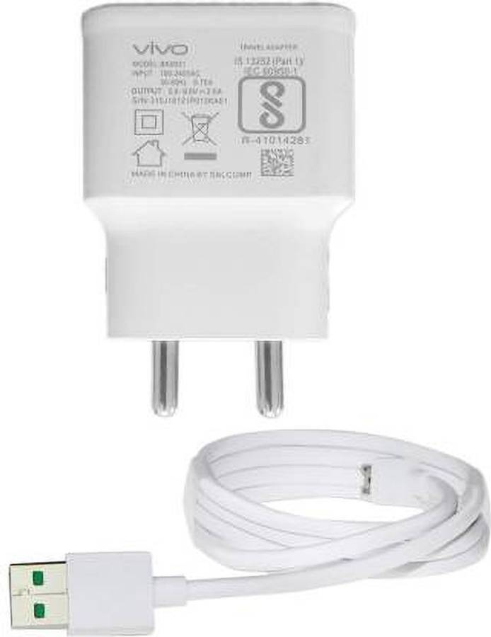vivo FAST 2.1 AMP OUTPUT ADPTOR WITH ORIGINAL DATA CABLE 4.2 A Mobile Charger with Detachable Cable