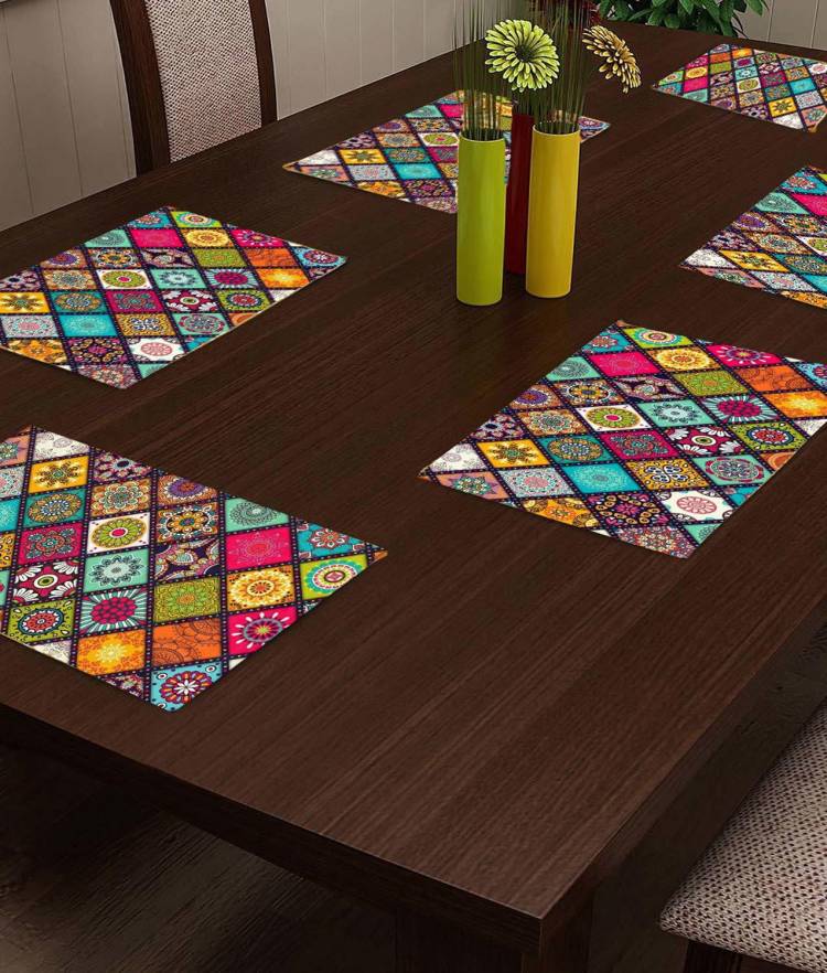 Arpan Industries Rectangular Pack of 6 Table Placemat